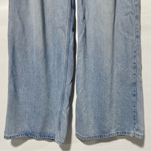 Lucky Brand Wide Leg Tencel Blend Soft Denim Pleated Palazzo Jeans Size 6 / 28 - Picture 9 of 16